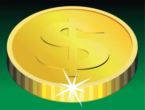 Vector golden coin Stock Illustration