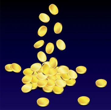 Vector golden coins Stock Illustration