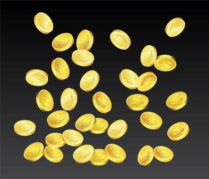 Vector golden coins Illustrazione stock