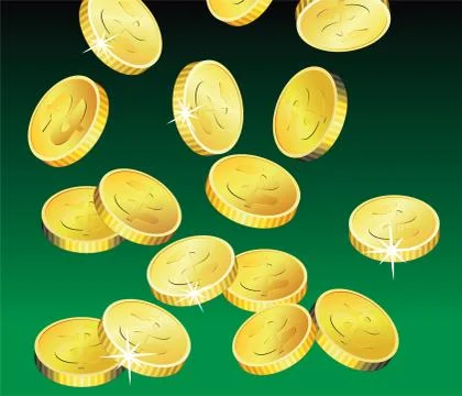 Vector golden coins Stock Illustration