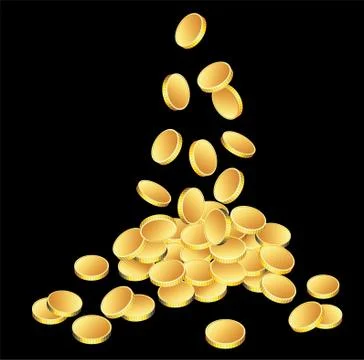 Vector golden coins Stock Illustration