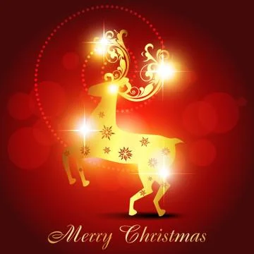 Vector golden deer Stock Illustration