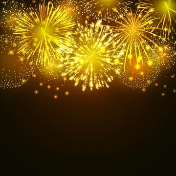 Vector golden firework Stock Illustration