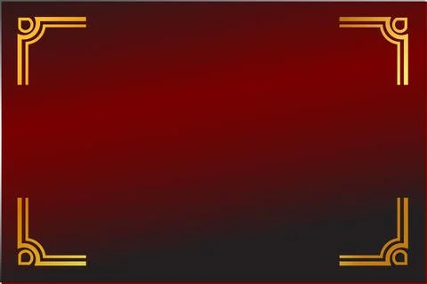 Vector, Golden Frame, Double outline, for Certificate, Placard or lunar eleme Stock Illustration