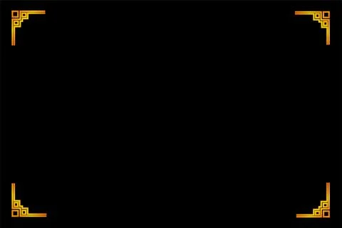 Vector Golden Frame, Double outline, for Certificate, Placard Go Xi Fat Cai M Stock Illustration