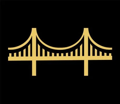 Vector Golden Gate Bridge Stock Illustration