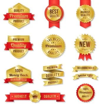 Vector Golden Label Set2 스톡 일러스트