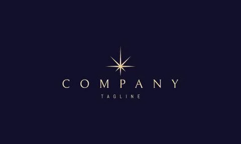Vector golden logo on which an abstract image of sharp cannabis leaves in the Stock Illustration