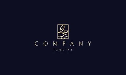 Vector golden logo on which the image of a coffee cup on a background of Stock Illustration