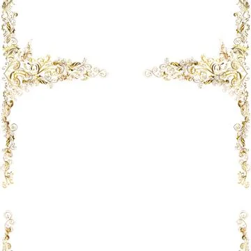 Vector golden pattern. Seamless textured curls. Oriental style arabesques golden Stock Illustration