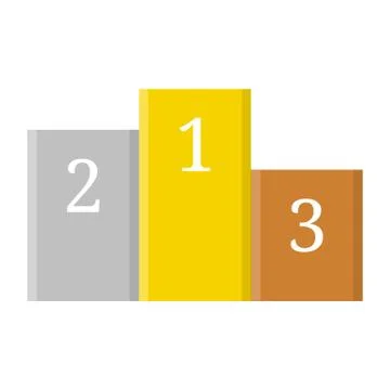 Vector Golden, Silver, Bronze Winners Podium. Pedestal, Stand, Stage. Vector. Stock Illustration