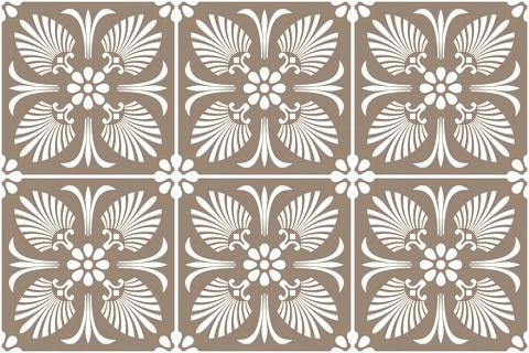 Vector golden square endless pattern ornament ancient Greece. Classic tile patte Stock Illustration