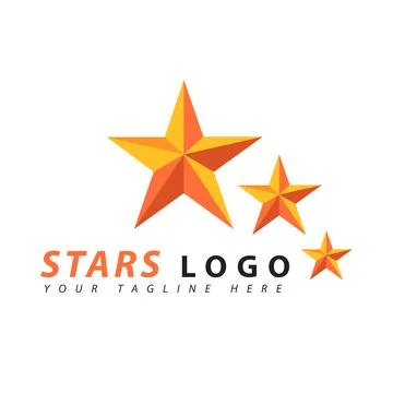 Vector golden star logo Stock Illustration