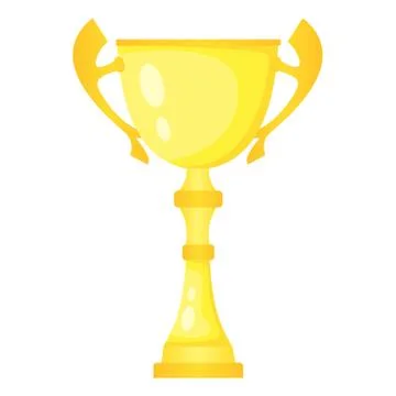 Vector golden trophy champion cup. Championship prize for first place Stock Illustration