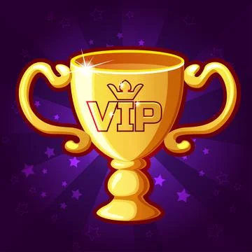 Vector Golden VIP Trophy Cup Stock-Illustration