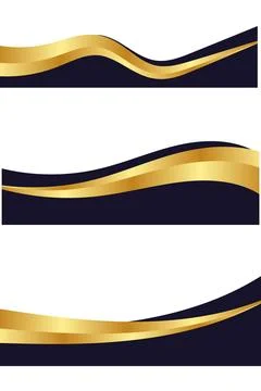 Vector golden wavy wave abstract swoosh background. Wavy waves banner color.. Stock-Illustration