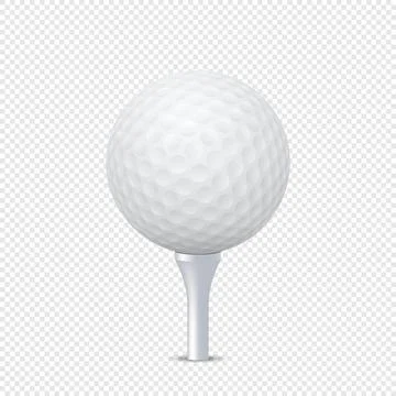 Vector golf ball on tee Stock Illustration