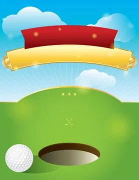Vector Golf Tournament Invitation Design Stock Illustration