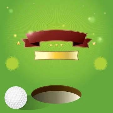 Vector Golf Tournament Invitation Design Background Illustrazione stock