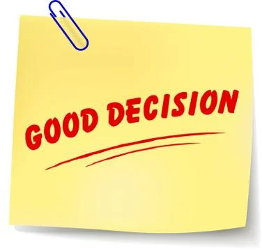 Vector good decision message Stock Illustration