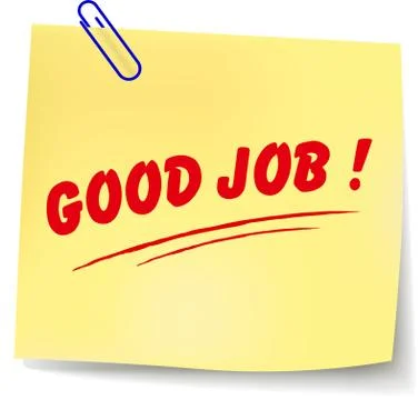 Vector good job message Stock Illustration