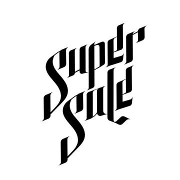 Vector gothic calligraphy. Medieval hand composition, lettering Stock Illustration