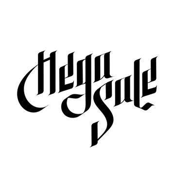 Vector gothic calligraphy. Medieval hand composition, lettering Stock Illustration