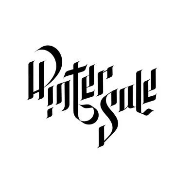 Vector gothic calligraphy. Medieval hand composition, lettering Stock Illustration