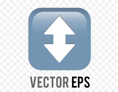 Vector gradient arrowheads, pointing up down round corner square icon button Illustrazione stock