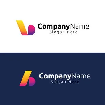 Vector gradient B letter collection logo Stock Illustration
