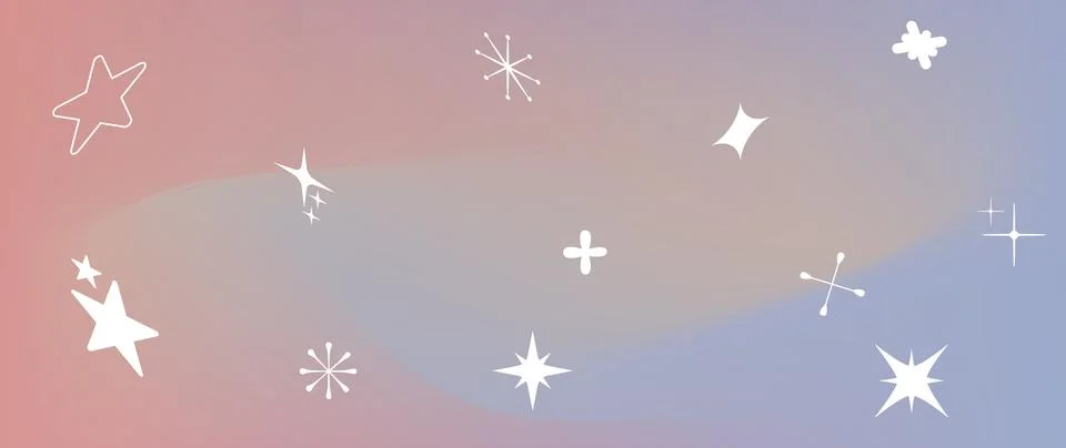 Vector gradient background. In a minimalistic pastel style with various white Stock Illustration