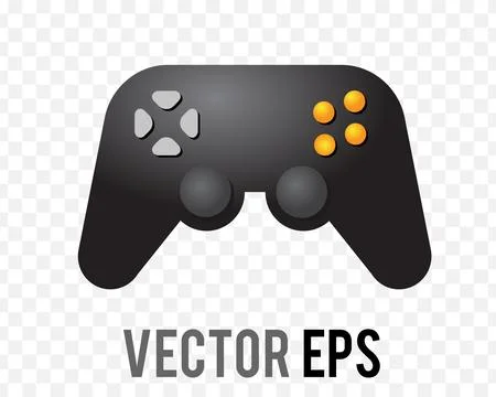 Vector gradient black and red game joypad controller icon Illustrazione stock