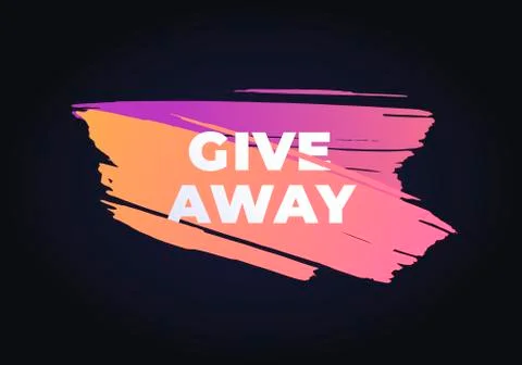 Vector gradient brush giveaway banner. Stock Illustration