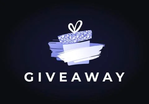 Vector gradient brush giveaway banner. Stock Illustration