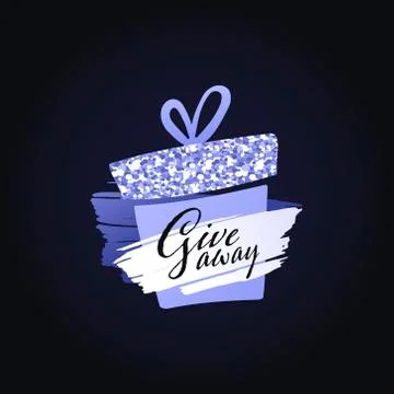 Vector gradient brush giveaway banner. Stock Illustration