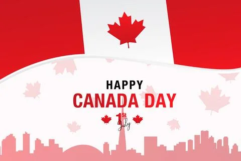Vector gradient canada day background Stock Illustration