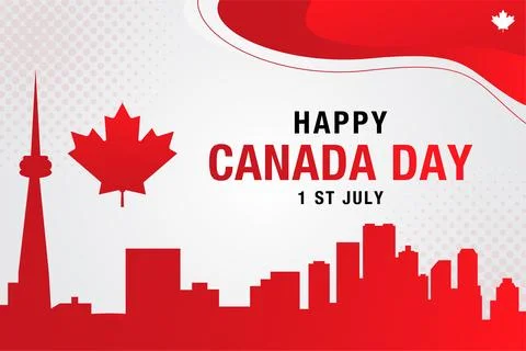 Vector gradient Canada day background Stock Illustration