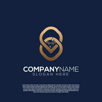 Vector gradient diamond logo. Creative logo inspiration Stock Illustration