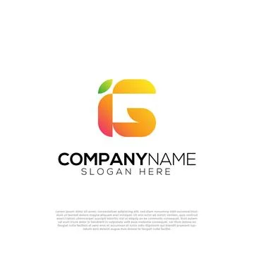 Vector gradient G letter logo Stock Illustration