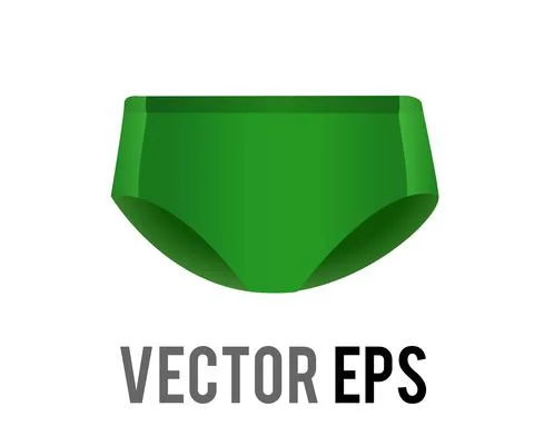 Vector gradient green sporty man underwear or swim briefs icon Stock Illustration