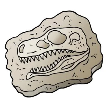 Vector gradient illustration cartoon ancient fossil イラスト素材