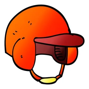 Vector gradient illustration cartoon baseball helmet Ilustración de archivo