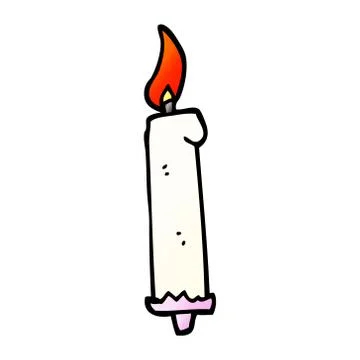 Vector gradient illustration cartoon birthday candle Ilustración de archivo