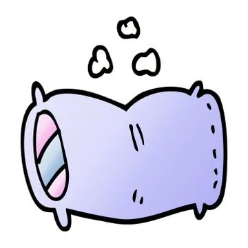 Vector gradient illustration cartoon fluffy pillow Ilustración de archivo