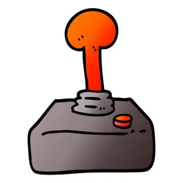 Vector gradient illustration cartoon joystick Stockillustratie