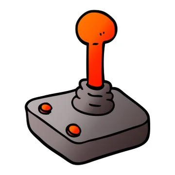 Vector gradient illustration cartoon joystick Stockillustratie