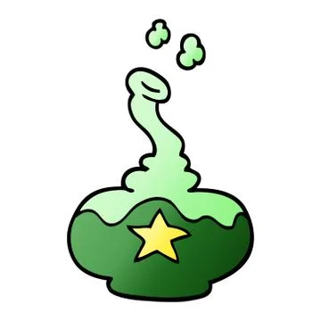 Vector gradient illustration cartoon potion Ilustração Stock