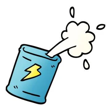 Vector gradient illustration cartoon soda can Ilustración de archivo