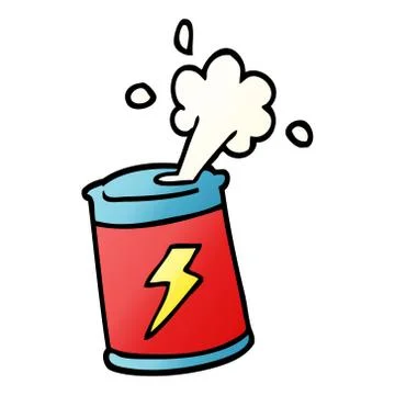 Vector gradient illustration cartoon soda can Ilustración de archivo