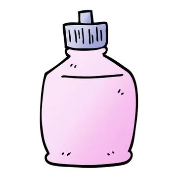 Vector gradient illustration cartoon squirt bottle Stock Illustration